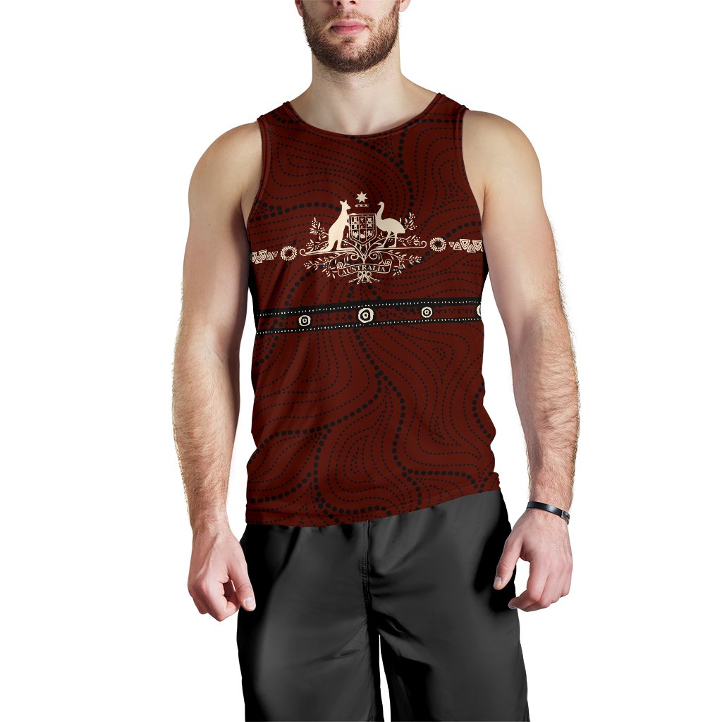 men-tank-top-australian-coat-of-arms-mens-tank-aboriginal-patterns