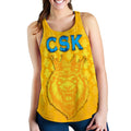CSK Women Racerback Tank Cricket Traditional Pride - Yellow - Vibe Hoodie