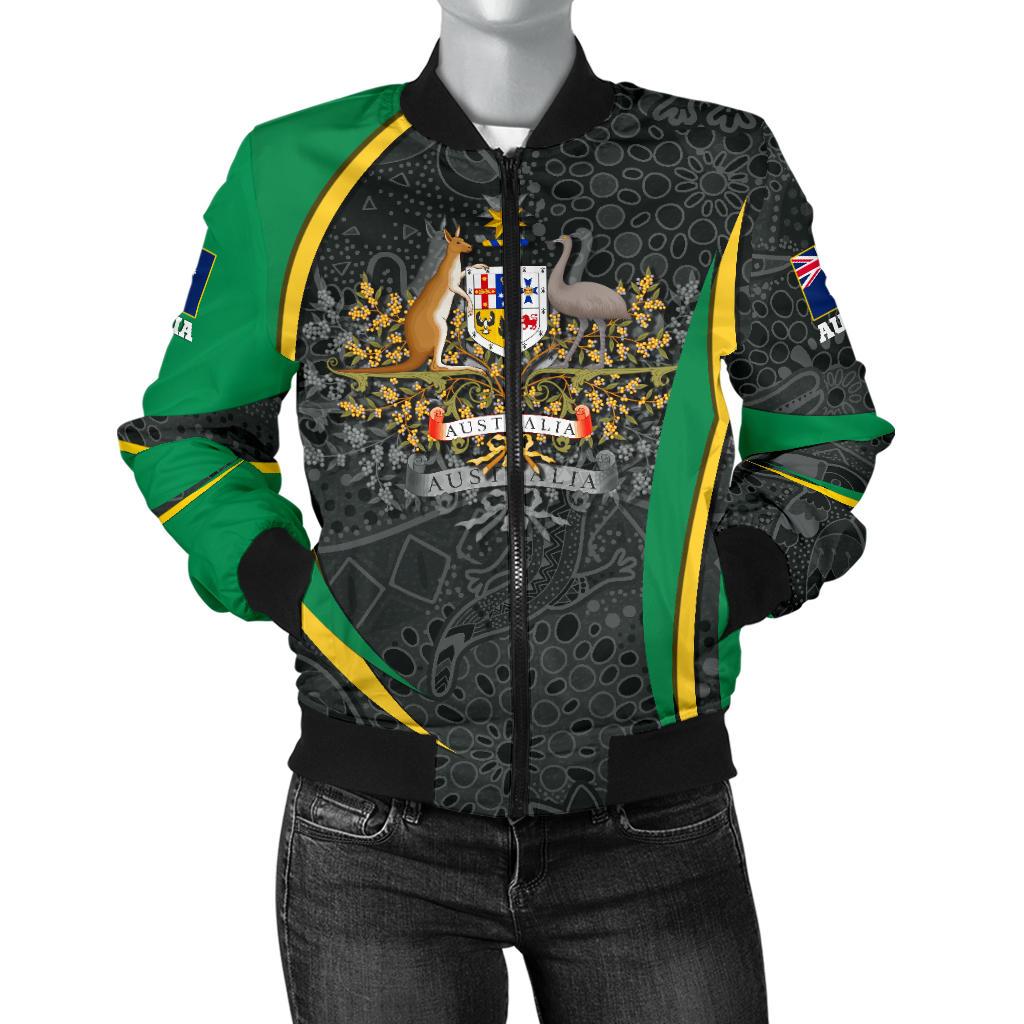 custom-text-bomber-jacket-australia-coat-of-arms-aussie-spirit-green