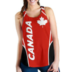 Canada Women'S Racerback Tank - Canadian Maple Leaf Sport Style - Vibe Hoodie
