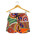 Aboriginal Women's Shorts - Australian Map Dot Painting - Vibe Hoodie