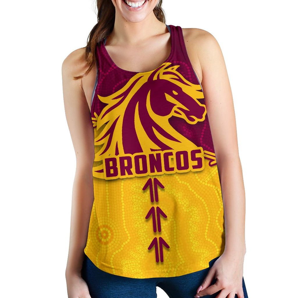 Broncos Women Racerback Tank Brisbane Aboriginal - Vibe Hoodie