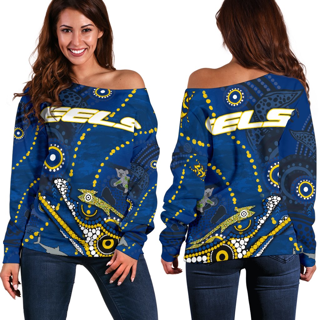 Eels Indigenous Women Off Shoulder Sweater Parramatta - Vibe Hoodie