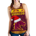 Brisbane Women Racerback Tank Broncos Christmas Unique Vibes - Maroon - Vibe Hoodie
