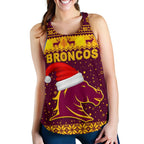 Brisbane Women Racerback Tank Broncos Christmas Unique Vibes - Maroon - Vibe Hoodie