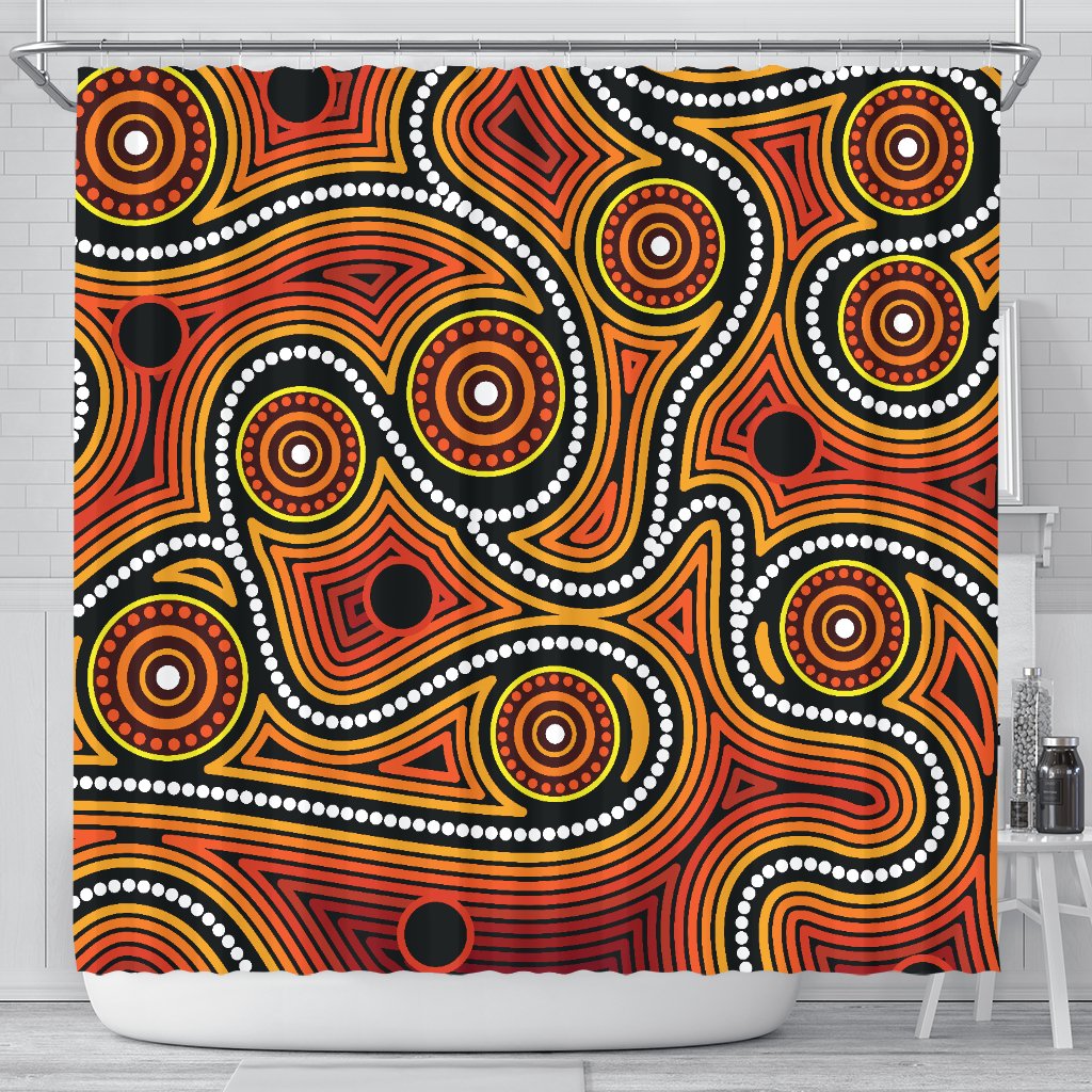 aboriginal-shower-curtain-indigenous-circle-dot-painting-ver01