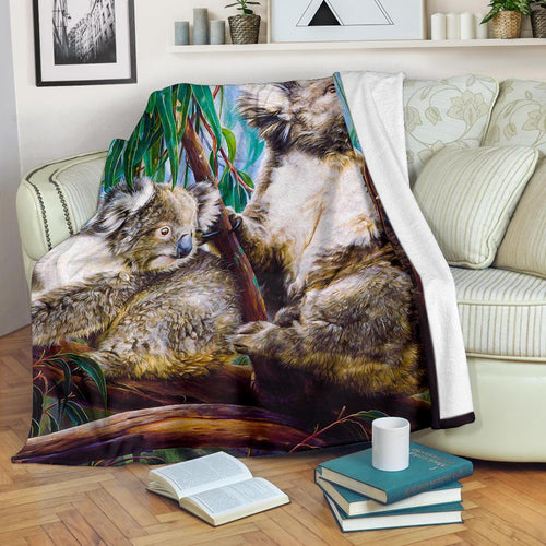 premium-blanket-koala-and-joey-blanket-3d-art