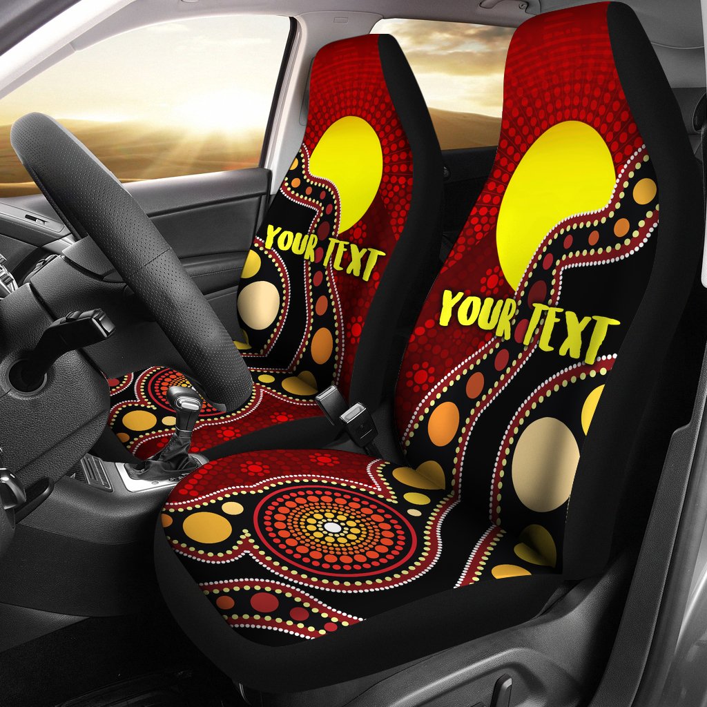 custom-car-seat-covers-australia-aboriginal-lives-matter-flag-circle-dot-painting-art