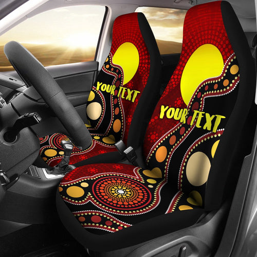 custom-car-seat-covers-australia-aboriginal-lives-matter-flag-circle-dot-painting-art