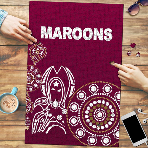 queensland-premium-wood-jigsaw-puzzle-maroons-simple-indigenous