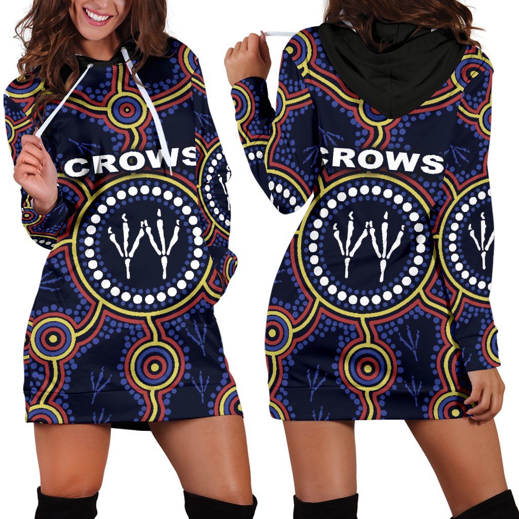 adelaide-women-hoodie-dress-indigenous-crows-footprint
