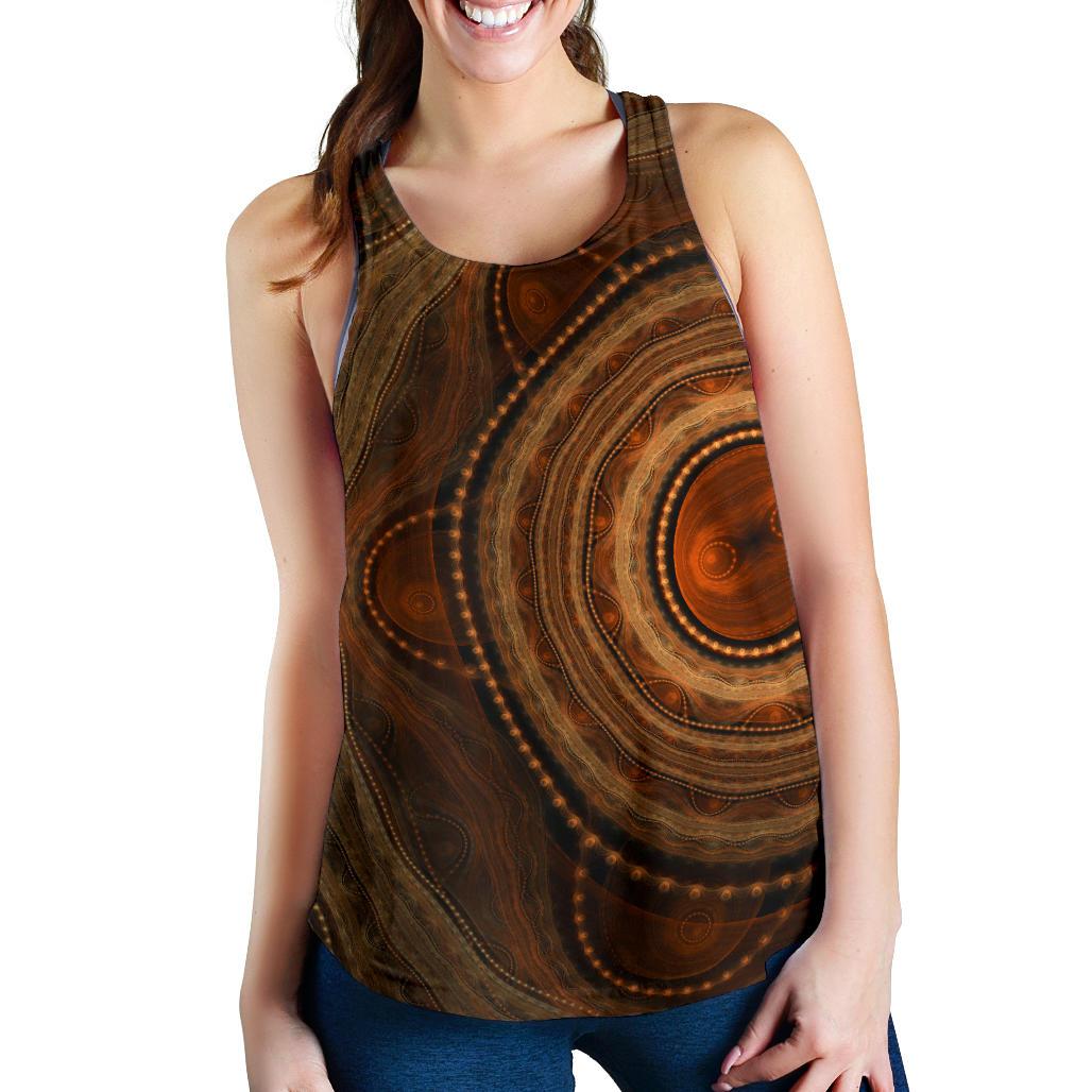 Racerback Tank - Aboriginal Dot Painting Tank Top Ver09 - Women - Vibe Hoodie