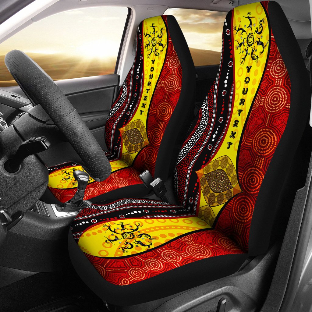 aboriginal-car-seat-covers-dreamtime-koori-dance-dot-acrylic-paint