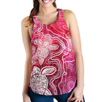aboriginal-womens-racerback-tank-sea-turtle-with-indigenous-patterns-pink