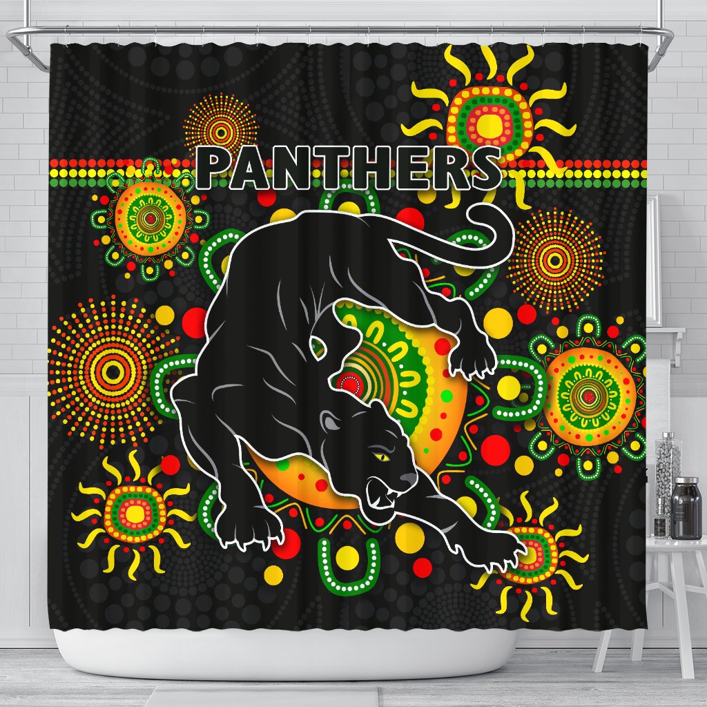 penrith-shower-curtain-indigenous-panthers-black
