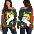 (Custom Personalised) Rabbitohs Naidoc Week Women's Off Shoulder Sweater Indigenous Version Special - Vibe Hoodie