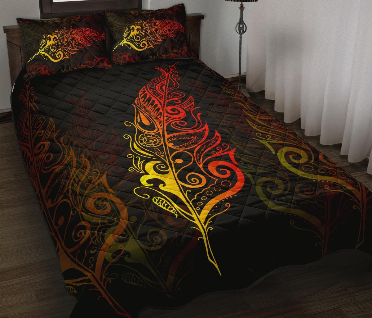 light-silver-fern-new-zealand-quilt-bed-set-sunset-vibe