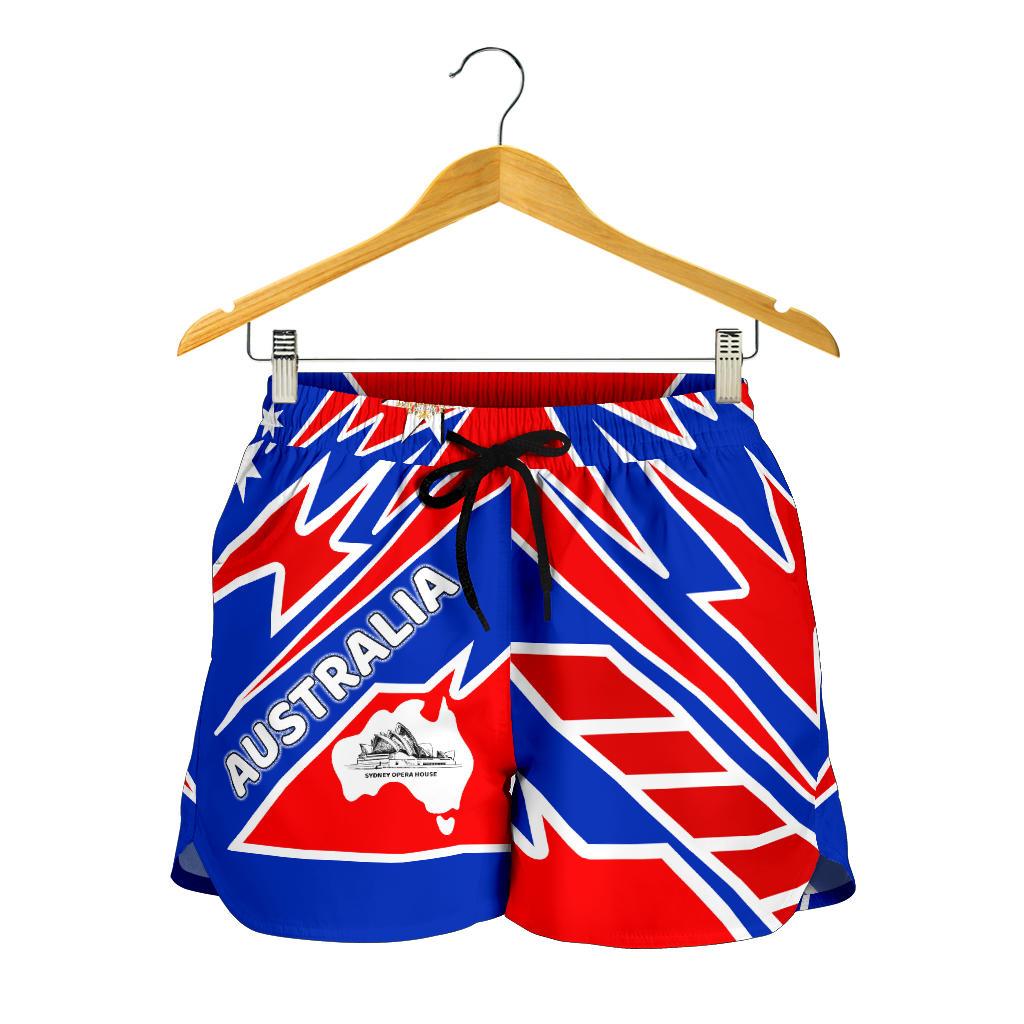 Shorts Women - Australia Flag Color And Coat Of Arm - Vibe Hoodie