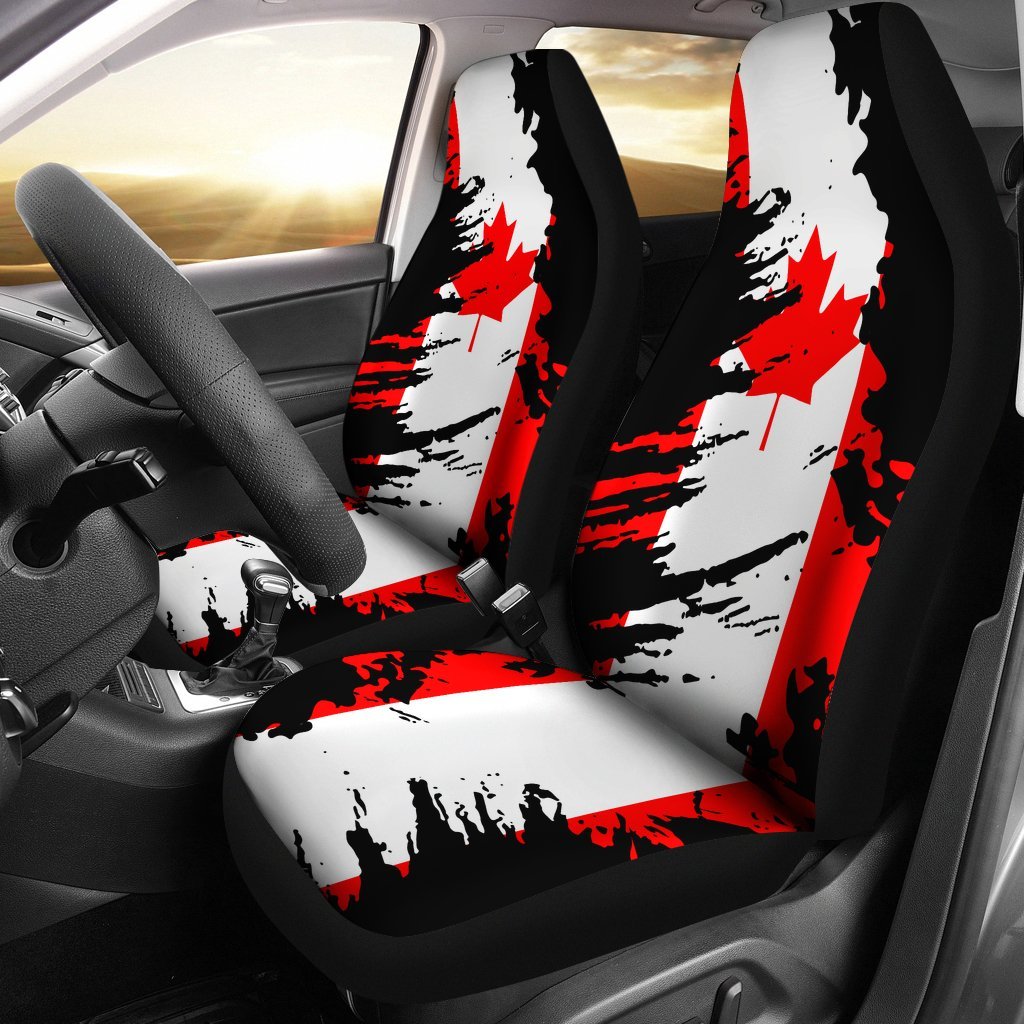 canada-flag-painting-car-seat-cover