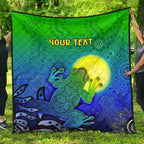 customaboriginal-premium-quilt-indigenous-frog-blue