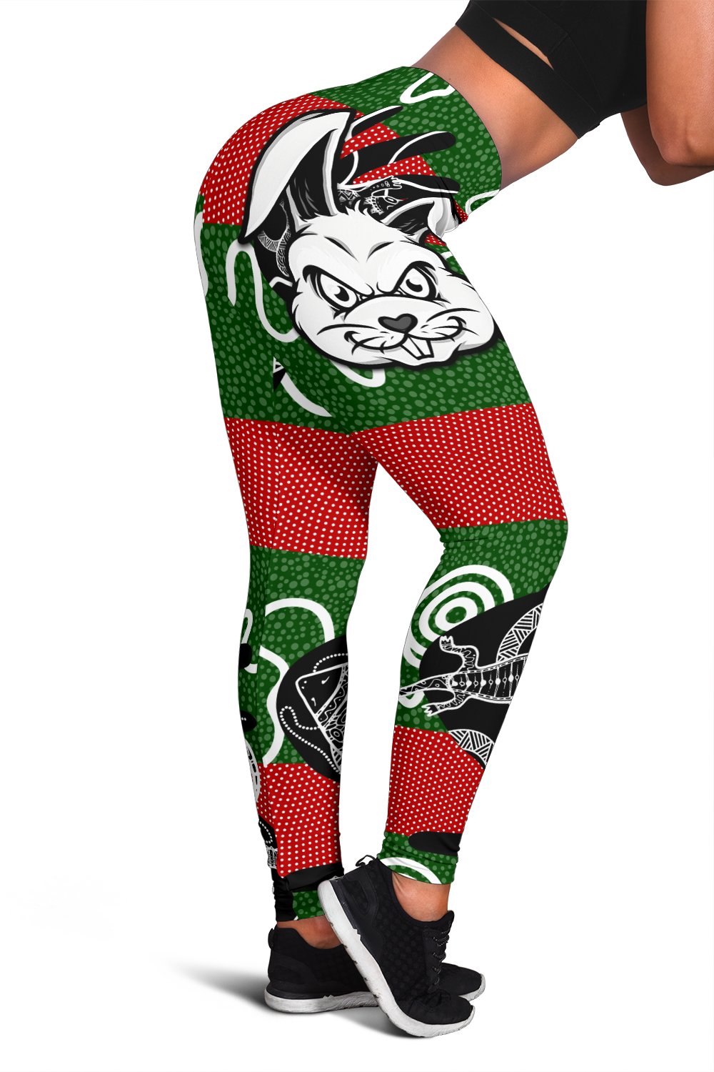 rabbitohs-indigenous-womens-leggings-rabbit-head