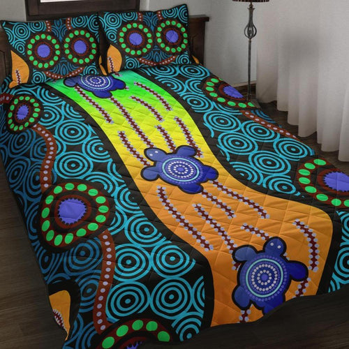 quilt-bed-set-aboriginal-turtle