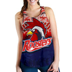 Roosters Women's Racerback Tank Anzac Day Aboriginal - Vibe Hoodie