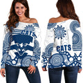 Cats Off Shoulder Sweater Geelong Indigenous - Vibe Hoodie
