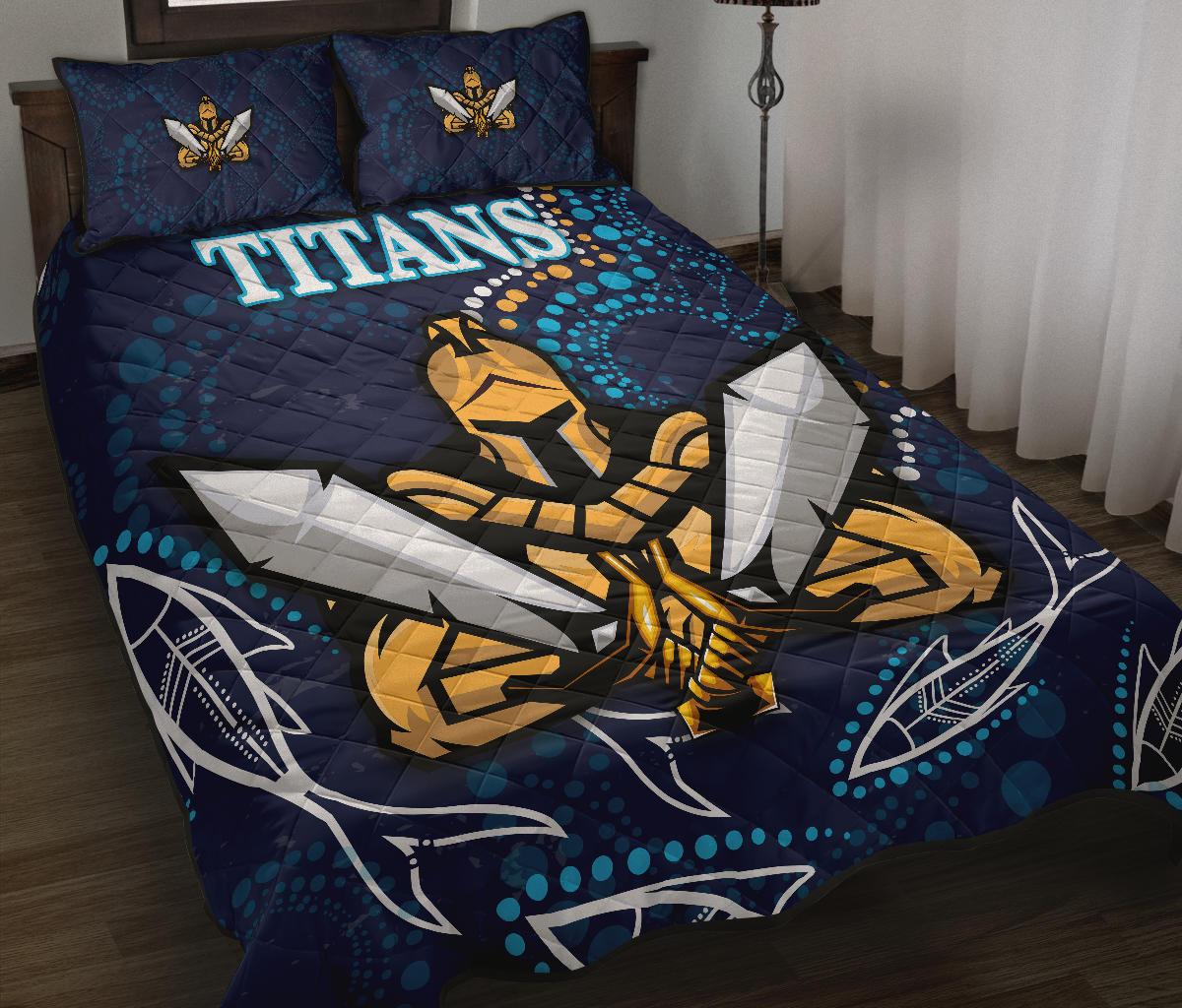 gold-coast-quilt-bed-set-titans-gladiator-indigenous