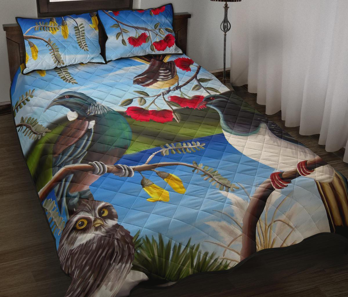 new-zealand-native-birds-quilt-bed-set
