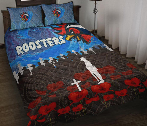sydney-roosters-aboriginal-quilt-bed-set-prairie-style