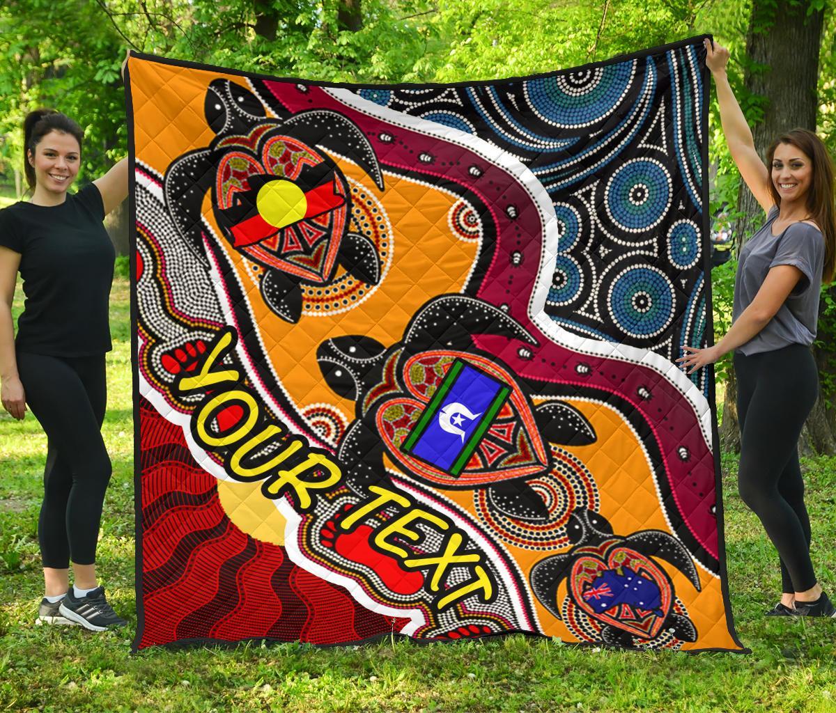 custom-1saustralia-premium-quilt-australia-aboriginal-dots-with-turtle-and-naidoc-flags