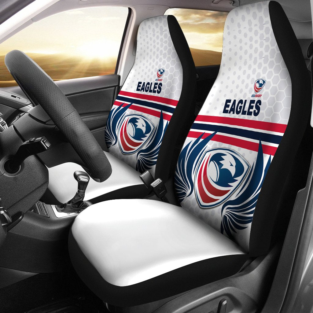 usa-rugby-car-seat-covers-eagles-simple-style-white