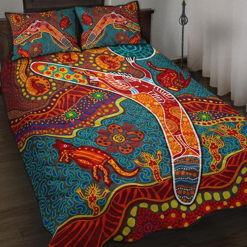 aboriginal-quilt-bed-set-indigenous-boomerang