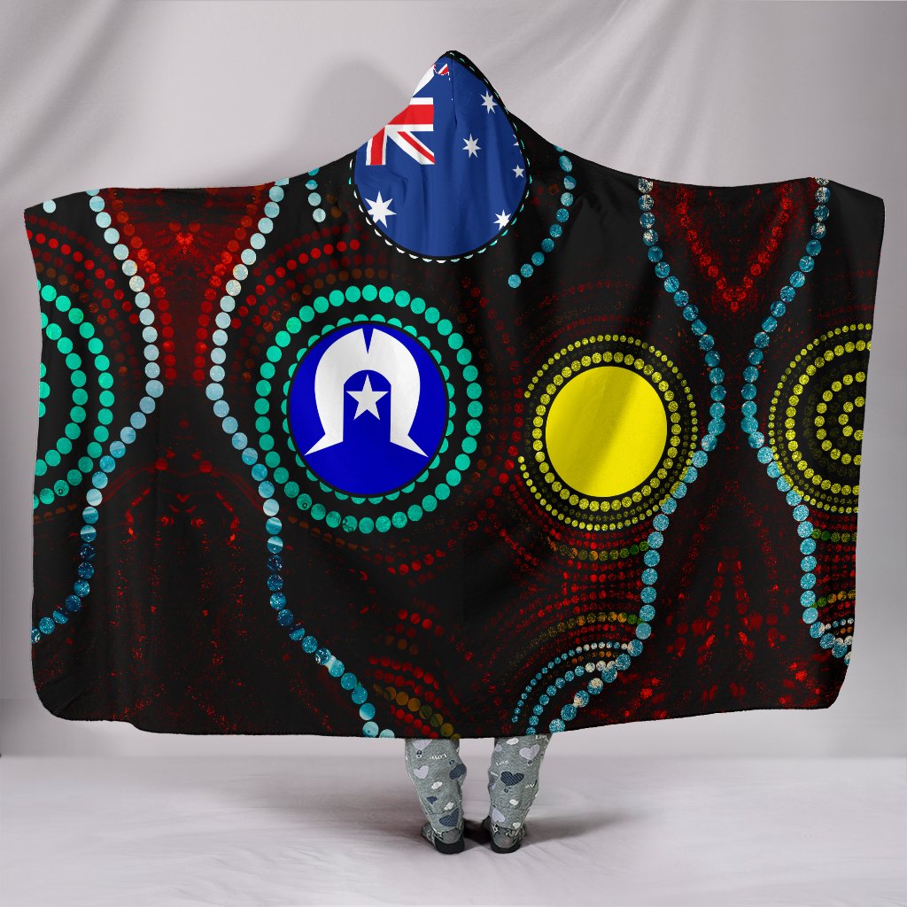 aboriginal-hooded-balnket-aboriginal-dot-painting-flag
