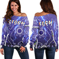 Melbourne Storm Women Off Shoulder Sweate Unique Indigenous - Vibe Hoodie