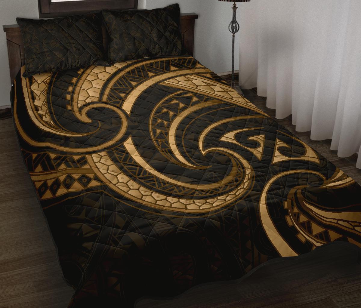 new-zealand-maori-mangopare-quilt-bed-set-polynesian-gold