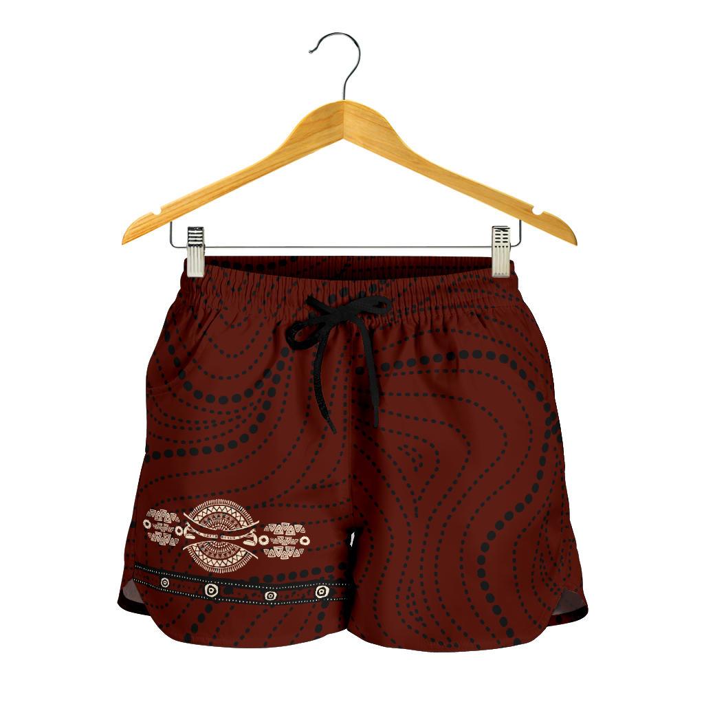 Shorts - Aboriginal Patterns Short Didgeridoo Australia - Women - Vibe Hoodie