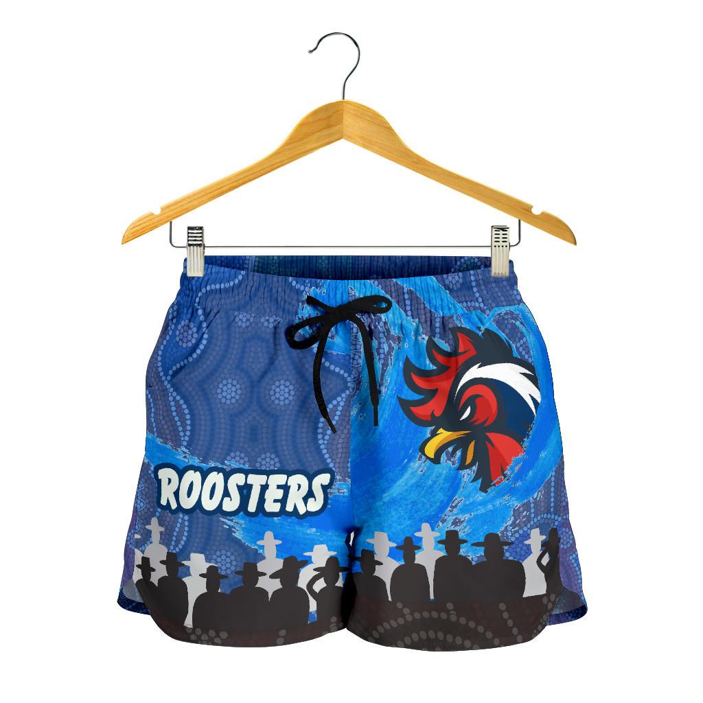 Sydney Roosters Aboriginal Women Shorts Prairie Style - Vibe Hoodie