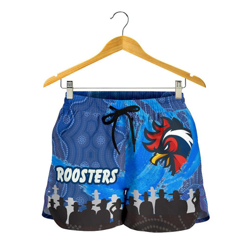Sydney Roosters Aboriginal Women Shorts Prairie Style - Vibe Hoodie
