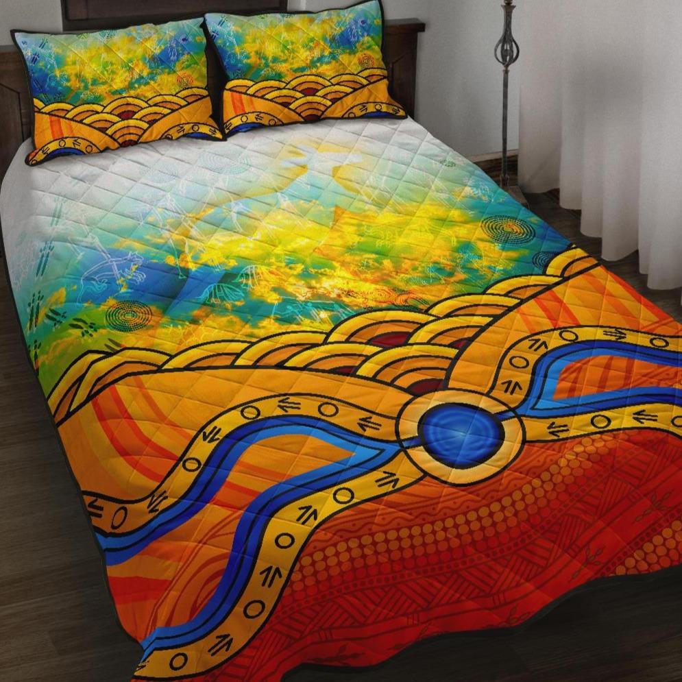 aboriginal-quilt-bed-set-australia-kangaroo-sky