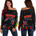 Panthers Women'S Off Shoulder Sweater Claws - Vibe Hoodie