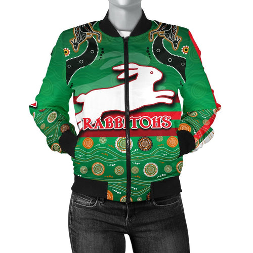 rabbitohs-women-bomber-jacket-indigenous-green