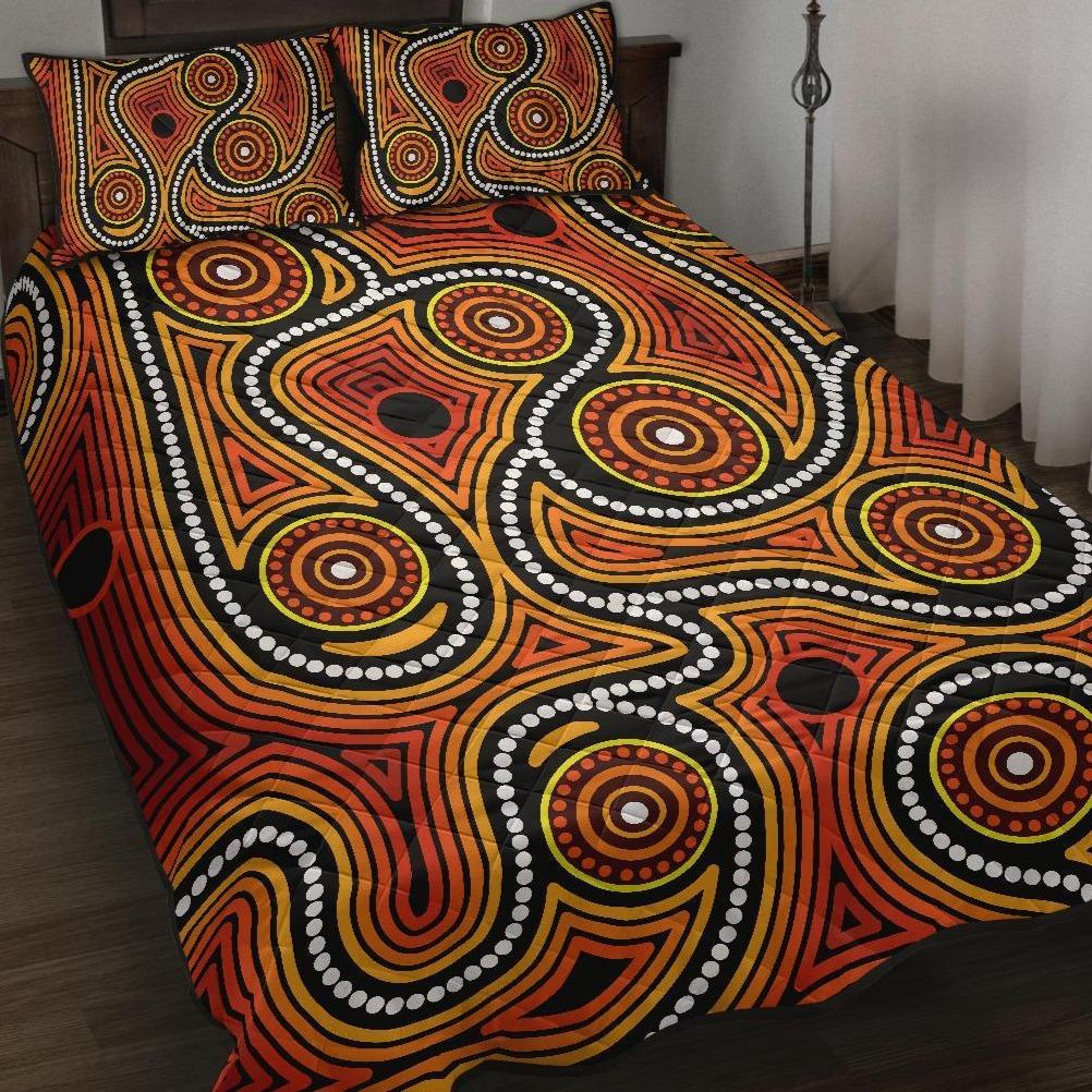 aboriginal-quilt-bed-set-indigenous-circle-dot-painting-ver01