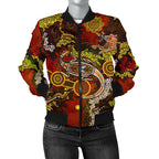aboriginal-womens-bomber-jacket-kangaroo-and-lizard-dot-painting-art
