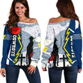 Cowboys Women Off Shoulder Sweater North Aboriginal Anzac Day - Vibe Hoodie