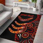 aboriginal-personalised-area-rug-aboriginal-boomerangs-with-dot-painting-pattern