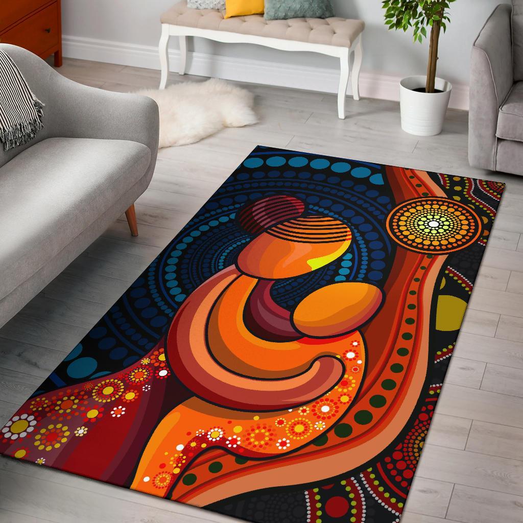 area-rug-aboriginal-mother-and-son