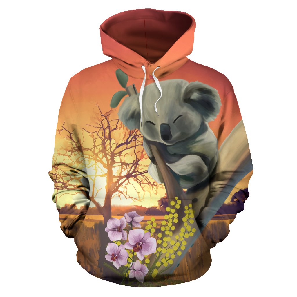 hoodie-koala-hoodie-sunset-landscape-art-unisex