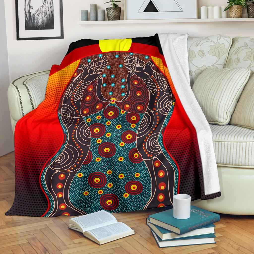 premium-blanket-aboriginal-sublimation-dot-pattern-style-red